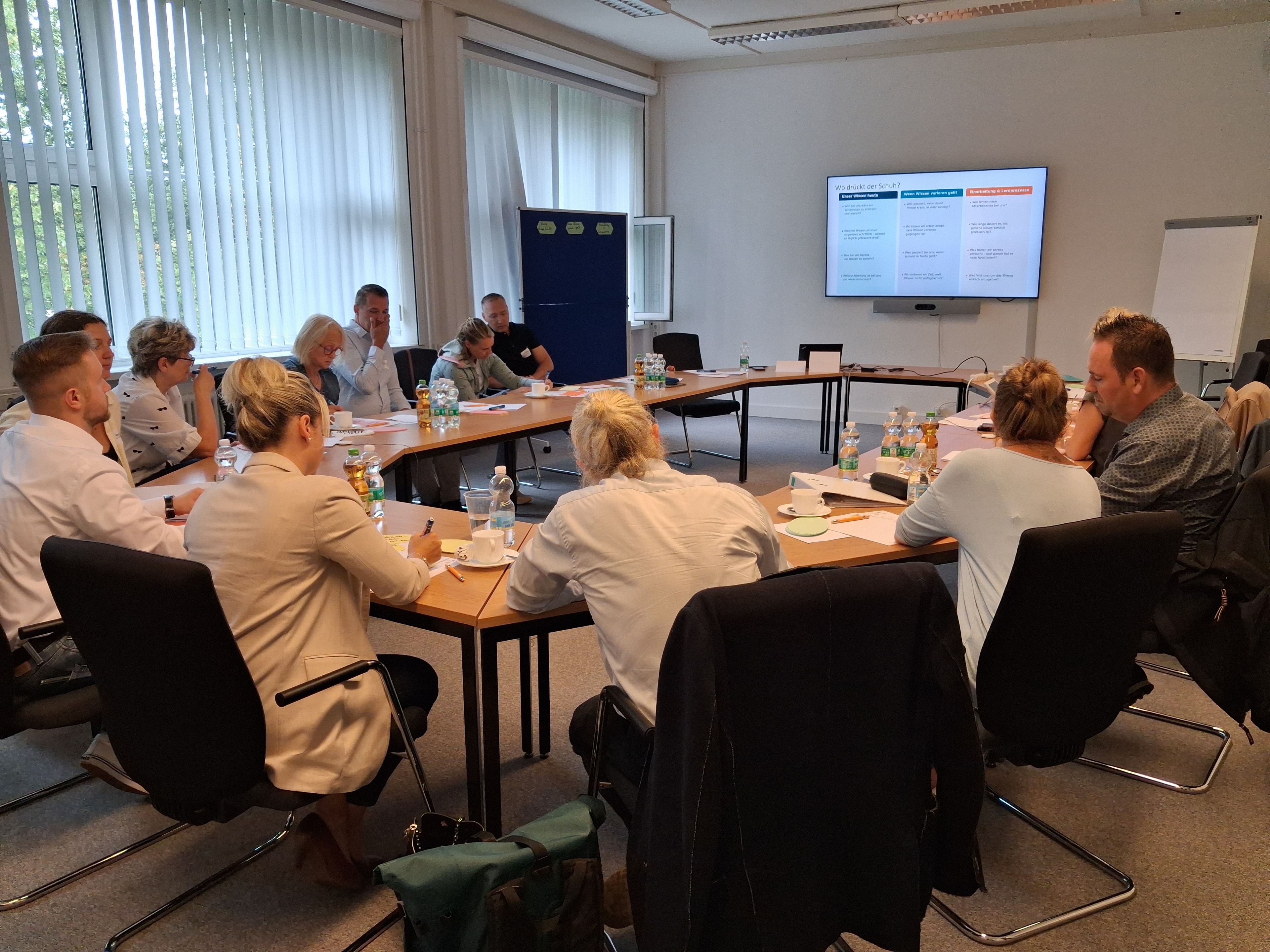 Gruppenarbeit der Teilnehmer 11. Workshop Eingefädelt DHSN Bautzen FNO gGmbH